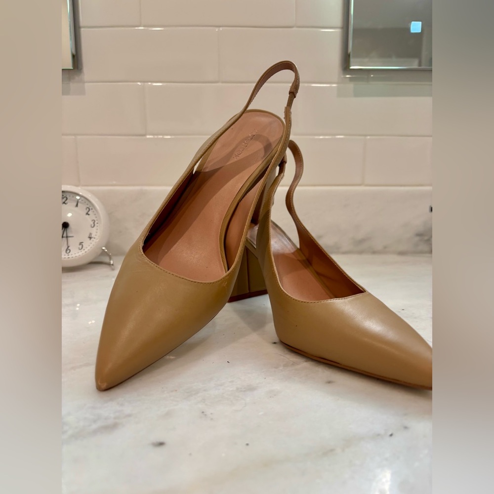 Tan Nordstrom block heel size 9